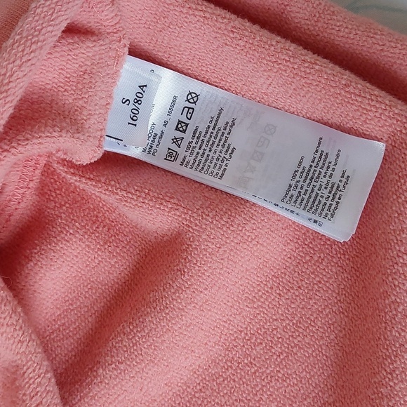 All saints cold shoulder cropped soft pink hoodie - Picture 13 of 14